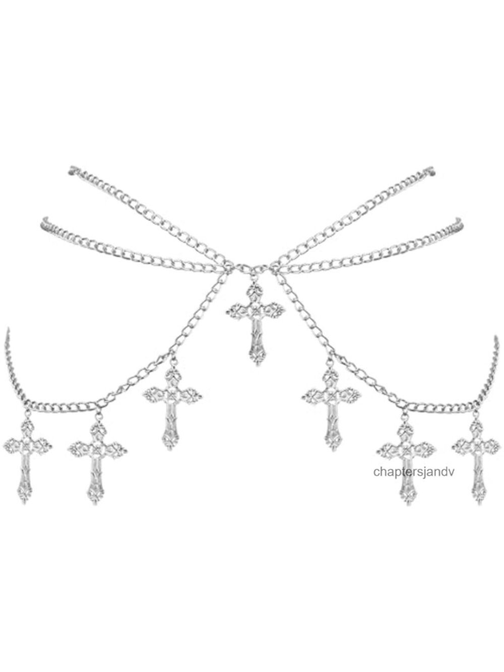 Zinc Alloy Cross Waist Chain Belt Adjustable Goth Punk Emo Grunge Accessory